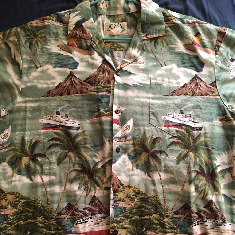 KY’s XL Hawaiian Shirt with Awesome Design